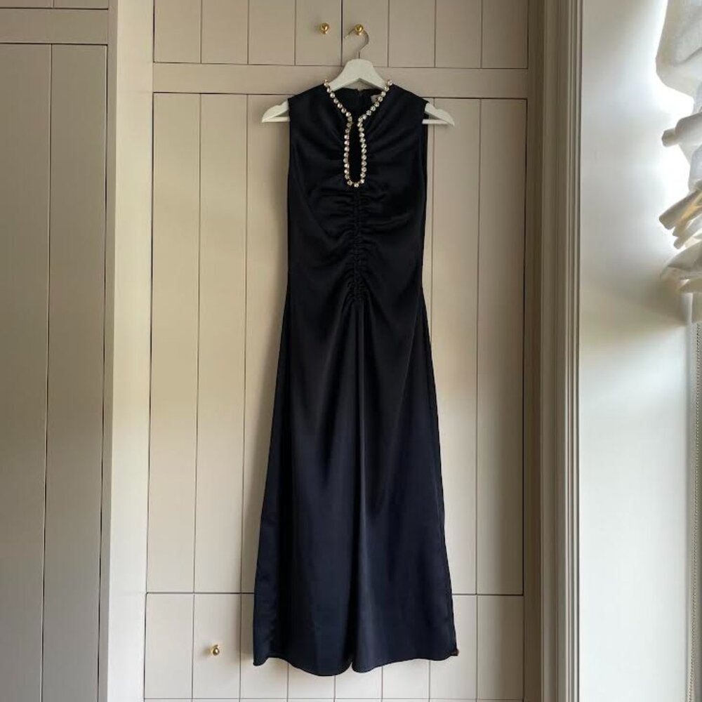 Sandro Rhinestone Midi Dress